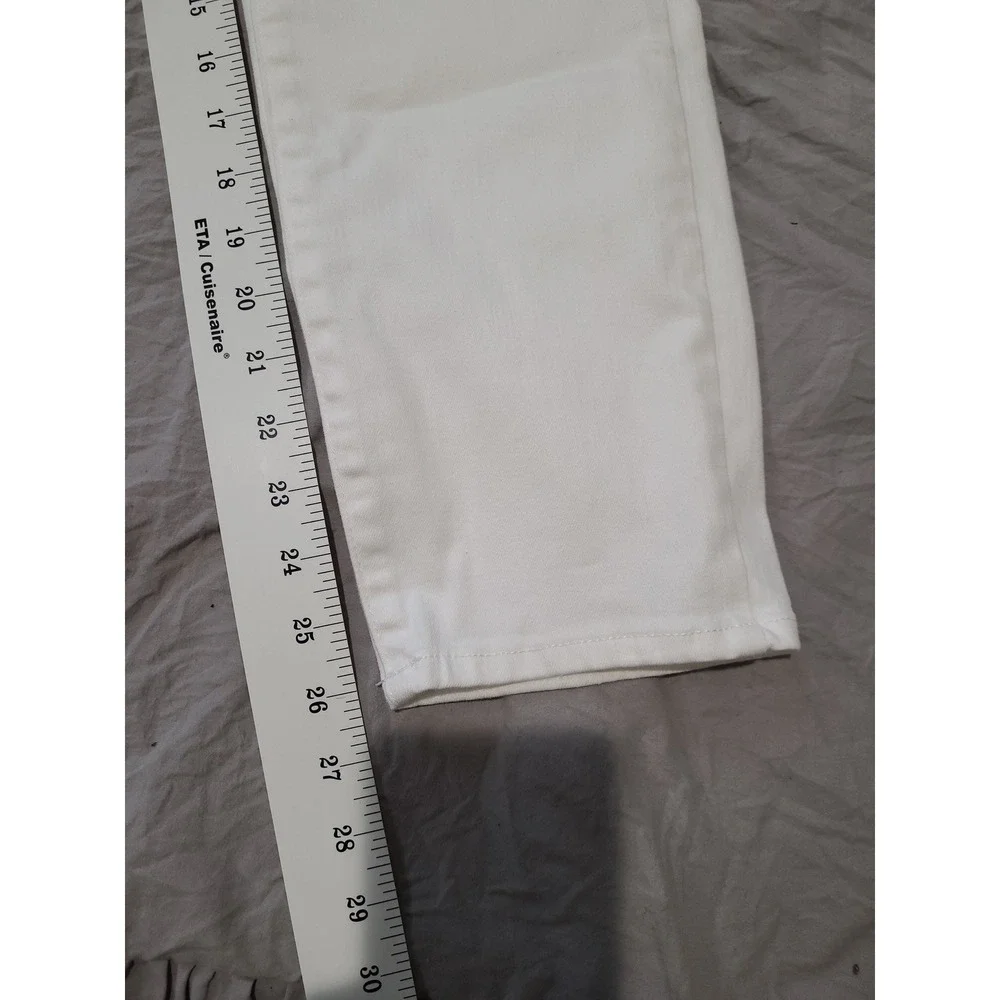 Talbots White Flawless Jeans Womens size 8 Slim Ankle classic 5 pocket coastal - Picture 10 of 10